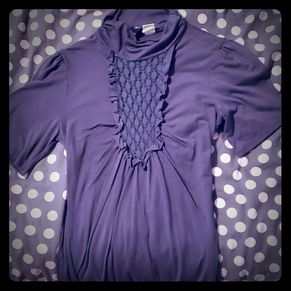 Cute dark grey tunic turtle neck